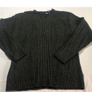 XG Brand Sweater Knit Mens Dark Green Round Neck Size Large